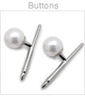 Cuff Link Buttons - Japanese Akoya Cultured Pearl - 14K Gold