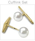 Cuff Links - Australian South Sea Cultured Pearl - 14K Gold