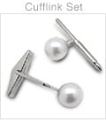 Cuff Links - Japanese Akoya Cultured Pearl - 14K Gold