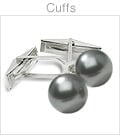 Sleeve Cuff Links - Grey Tahitian Cultured Pearl - 14K Gold