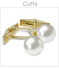 Sleeve Cuff Links - Australian White South Sea Cultured Pearl - 14K Gold