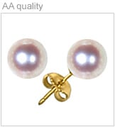 7mm AA Quality Japanese Akoya Cultured Pearl Stud Earrings