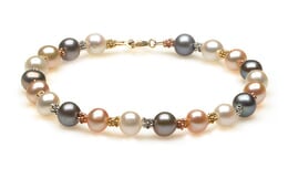 Tri Color Pearl Bracelet