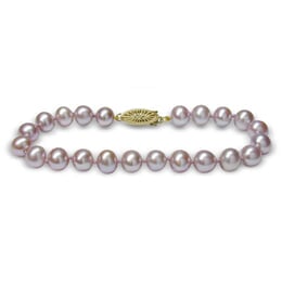 Lavender Freshwater Cultured Pearl Bracelet