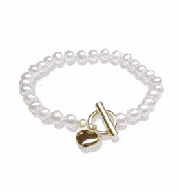 Fresh Heart Pearl Bracelet