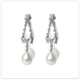Heidi a Drop White South Sea Pearl Earrings
