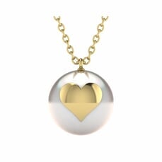 Emoji Pearl Heart Necklace