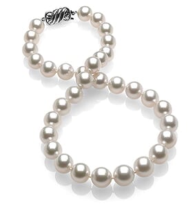 10 x 11.9mm White Round South Sea Pearl Necklace