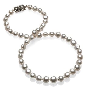 8 x 9.7mm Natural Pearl Keshi South Sea Necklace
