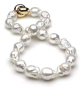 14 x 16mm Baroque South Sea Pearl Necklace
