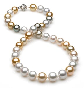 12x15mm White Pastel South Sea Pearl Necklace