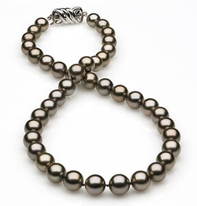 8.00x10.22mm Eggplant Tahitian Pearl Necklace
