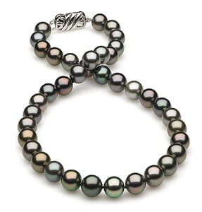 9.13x10.16mm Multicolor Tahitian Pearl Necklace