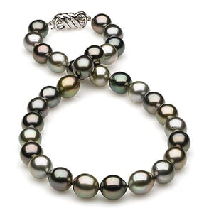 Tahitian Black South Sea Pearl Necklaces in Many Hues