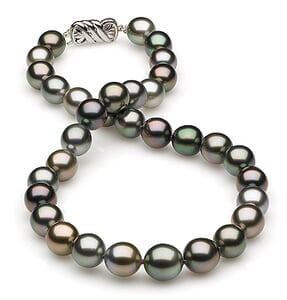 10.40x11.36mm Multicolor Tahitian Drop Necklace