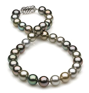 10.13x11.39mm Multicolor Tahitian Necklace