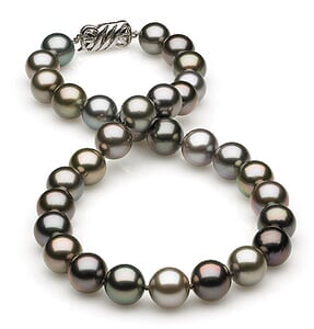 10.69x11.99mm Multicolor Tahitian Pearl Necklace