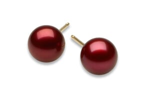 Cranberry Pearl Earrings