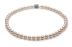 7 x 8mm White High Grade Freshwater Pearl Necklace