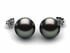 10mm Black South Sea Tahitian Pearl Earring
