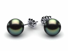 8mm Tahitian Cultured Pearl Earring Studs