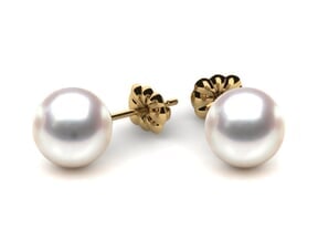 Pearl Earring 8mm AAA Quality Japanese Akoya Cultured Pearl Stud Earrings