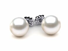 Pearl Earring 9mm AAA Japanese Akoya Cultured Pearl Stud Earrings