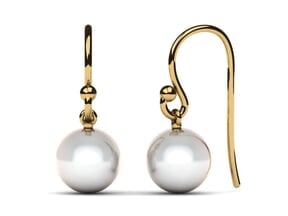 Japanese Akoya Cultured Pearl French Wire with Loop Earring
