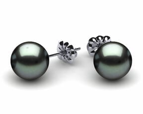 9mm Black South Sea Tahitian Pearl Earring