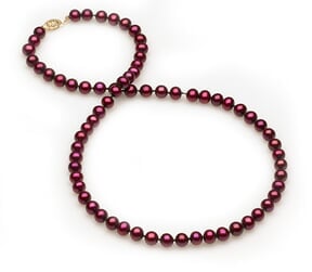 Cranberry Pearl Necklace