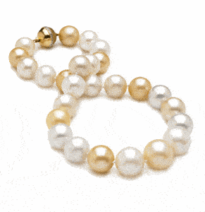 13 x 16.5mm Multicolor South Sea Pearl Necklace - 16 inch