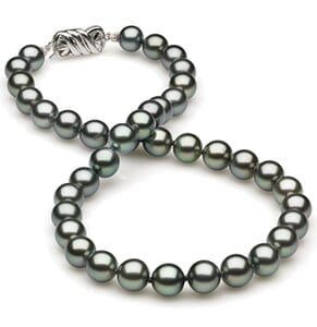 8 x 9.7mm Blue Tahitian Pearl Necklace