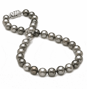 9 x 11mm Multicolor Tahitian Pearl Necklace - 16 inch