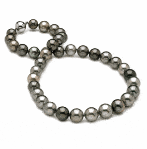 9 x 11mm Multicolor Tahitian Pearl Necklace - 16 inch