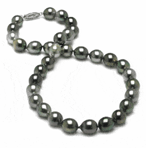 9 x 9.8mm Multicolor Tahitian Drop Necklace - 16 inch