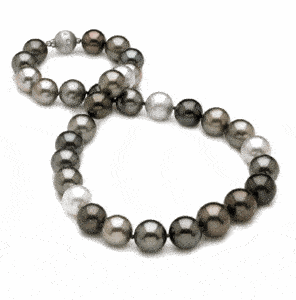 10 x 13mm Multicolor South Sea Pearl Necklace - 16 inch