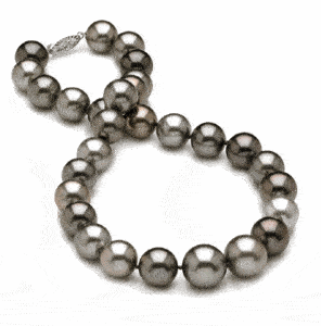 12 x 14.8mm Multicolor Tahitian Pearl Necklace - 16 inch