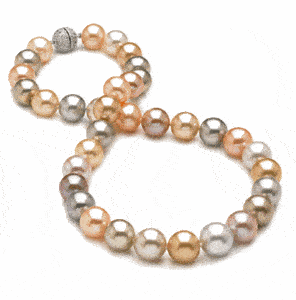 11.5 x 13.3mm Multicolor Cultured Pearl Necklace - 16 inch