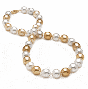 10 x 11.9mm Multicolor South Sea Pearl Necklace - 16 inch