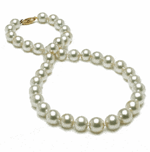 10.5 x 12mm Champagne Color South Sea Pearl Necklace