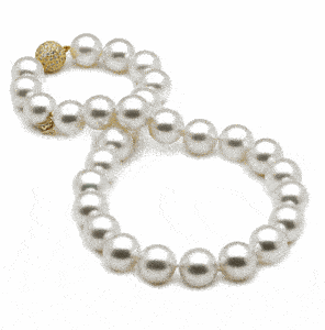 12 x 15mm White South Sea Pearl Necklace