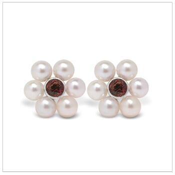 Bloom a Japanese Akoya Cultured Pearl Earring