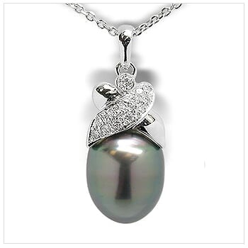 Jezebel a Black Tahitian South Sea Cultured Pearl Pendant