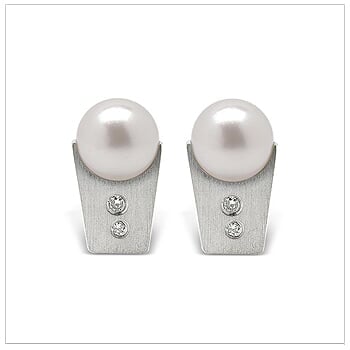 Zekel a Japanese Akoya Cultured Pearl Earrings