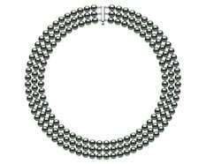 6mm to 7.0 mm Triple-Strand Black Freshwater Pearl Necklace