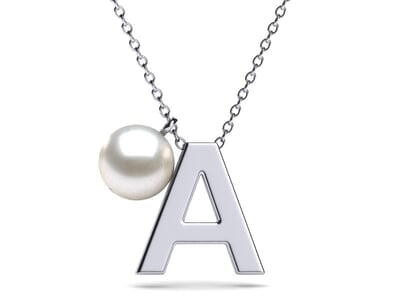 Alphabet Pearl Necklace Pendant