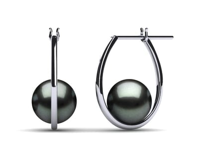 Tahitian Pearl Classic Morning Dew Hoop Earring