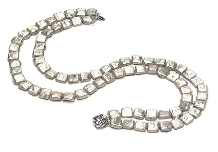 AAA 12 x 13mm Square Pearl Necklace