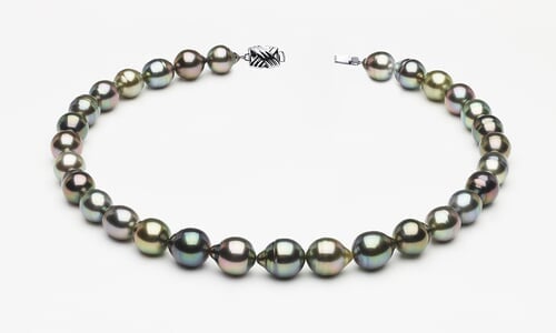 10 x 12mm Tahitian Pearl Multicolor Baroque Necklace | Serial Number s8-clabc-multi-color-b65