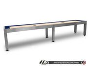 14' Brushed Stainless Steel Hudson Metro Shuffleboard Table